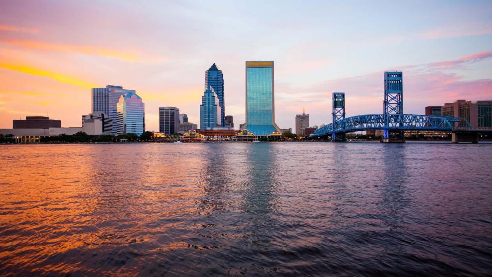 Buildings along Jacksonville skyline